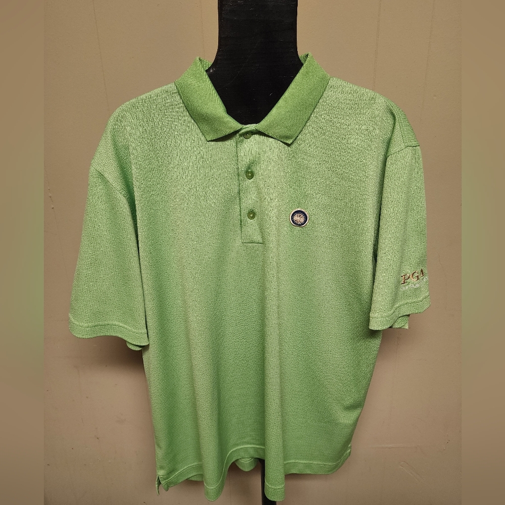 Page and Tuttle Men's Size XL PGA Gulf States Section Green Golf Polo Shirt